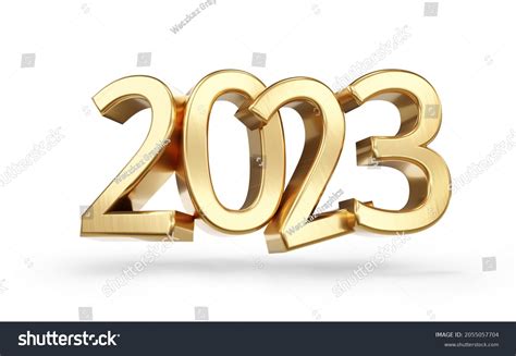 2023 Golden Symbol Bold Letters Isolated Stock Illustration 2055057704 ...