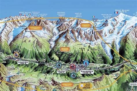 Chamonix summer lift map - Chamonix All Year