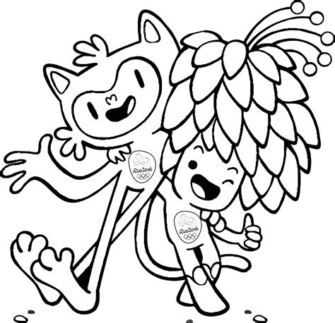 Olympic mascots coloring pages