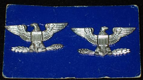 Vietnam War USAF Army Colonel Full Bird Rank Insignia Pair Uniform Size Original | #4571772056