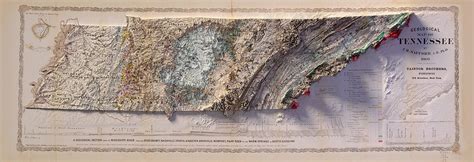 Tennessee Geology - Etsy | Topographic map, Relief map, Tennessee map