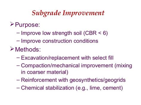 Subgrade Stabilization: Materials & Methods