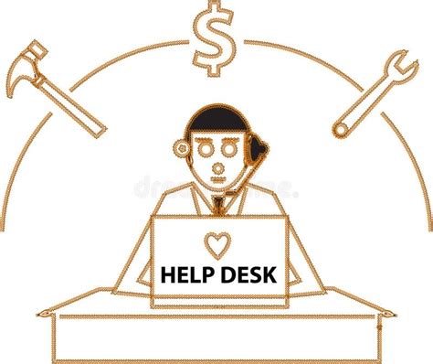 Help Desk stock illustration. Illustration of assistance - 100924616