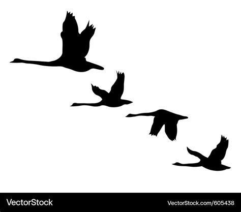 Flying geese Royalty Free Vector Image - VectorStock