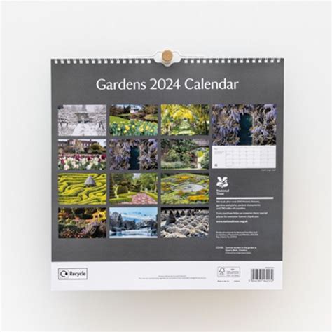 National Trust Gardens Calendar 2024