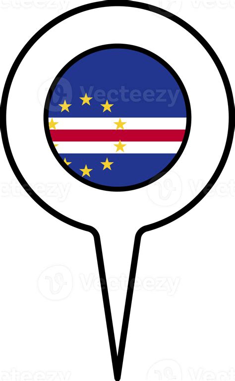 Cape Verde flag Map pointer icon. 24076266 PNG