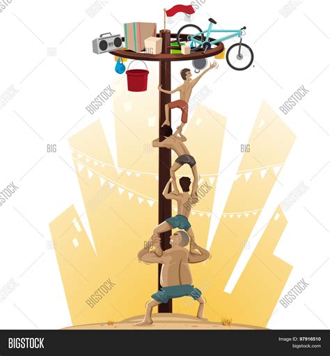 Panjat Pinang Pole Climbing Vector & Photo | Bigstock