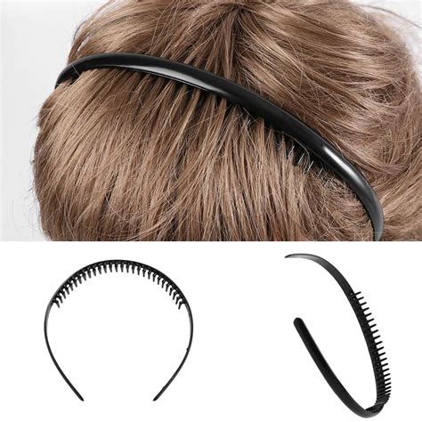 1 PC Men's Fashion Black Metal Toothed Sports Hair band Football Soccer Headband Alice Hair Band ...