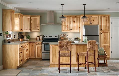 Shop Diamond NOW Denver Natural Rustic Hickory Kitchen Cabinet ...