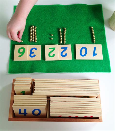 If you have a young child who is interested in math, the Montessori method of using beads to r ...