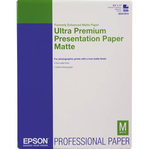 Epson Ultra Premium Presentation Paper Matte S041914 B&H Photo