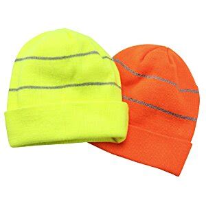 4imprint.ca: Knit Beanie with Reflective Stripes C116635