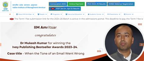 IIM Amritsar Placements 2024, Over 240 Companies Participate; Highest ...