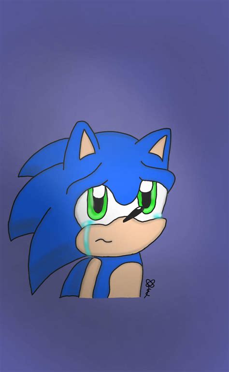 Sonic Crying by CallMeAnyale on DeviantArt