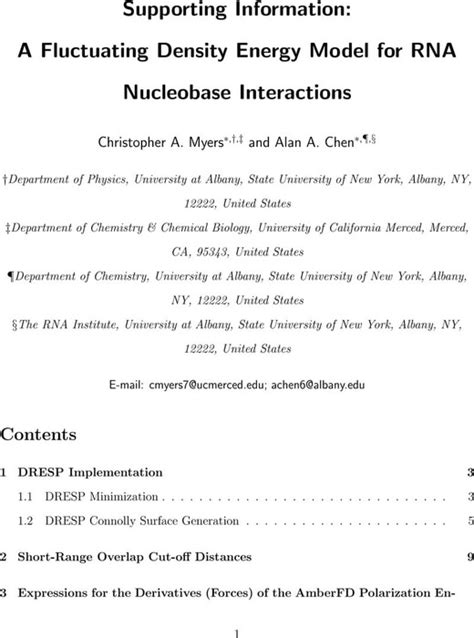 A Fluctuating Density Energy Model for RNA Nucleobase Interactions | Physical Chemistry ...