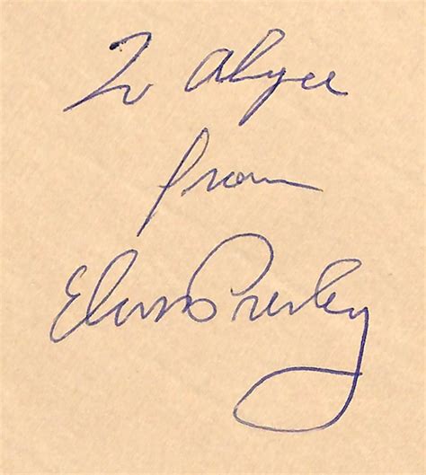 √ Elvis Presley Signature Authentication