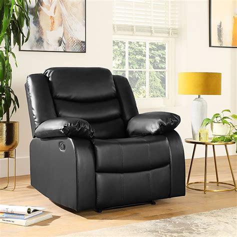 Sorrento Recliner Armchair, Black Classic Faux Leather Only £349.99 | Furniture & Choice