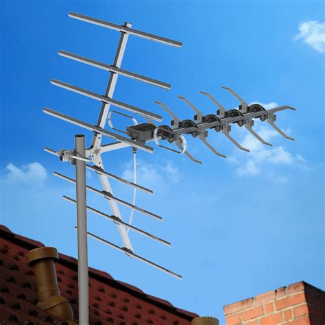 Veryke TV Antenna, 470-860MHz Amplified Antenna, Indoor/Attic/Outdoor TV Antenna for FM/VHF/UHF ...