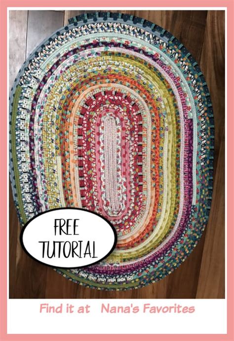 Jelly Roll Rug - FREE Tutorial - Nana's Favorites | Braided rag rug diy ...