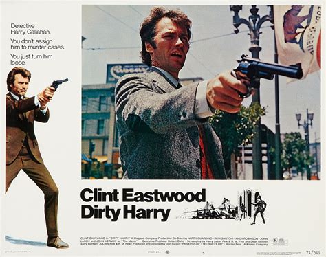 Clint Eastwood as Inspector Harry Callahan | Dirty Harry (1971) | Lobby Cards - Clint Eastwood ...