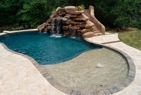 swimming pools with slides and waterfalls | Houston Pool Builder’s New Web Presence – Poolside ...