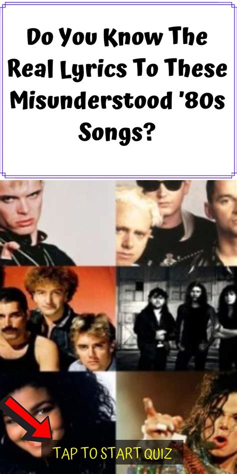 Do You Know The Real Lyrics To These Misunderstood ’80s Songs? | 80s ...