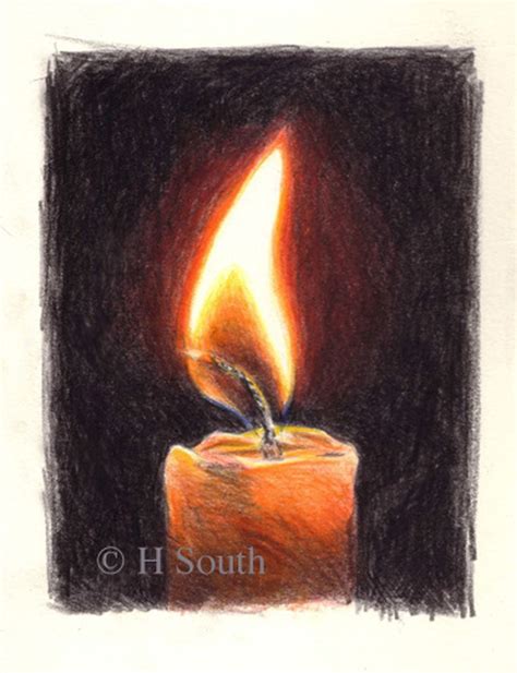 Candle Flame Drawing at PaintingValley.com | Explore collection of ...