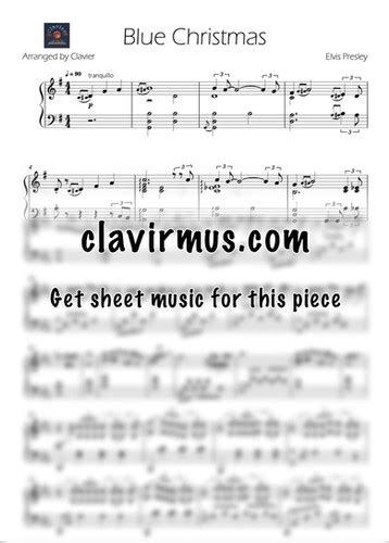 Blue Christmas - Piano Sheet Music PDF | Clavier