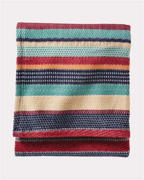 CHIMAYO STRIPE COTTON BLANKET | Pendleton | Cotton blankets, Striped ...