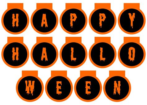 Printable Happy Halloween Banner - Printable Word Searches