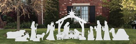 Complete Large White Outdoor Nativity Scene | Outdoor nativity scene ...