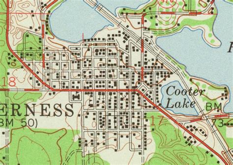 Map of Inverness, 1954, Florida