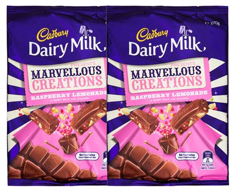 2 x Cadbury Marvellous Creations Raspberry Lemonade Block 270g | GroceryRun.com.au