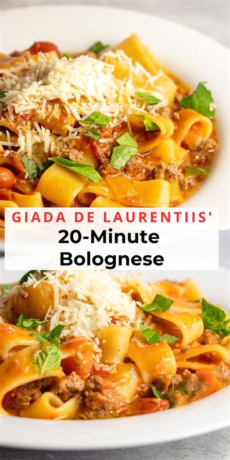 Giada's 20-Minute Bolognese | Recipe | Giada recipes, Pasta dishes, Pasta dinners