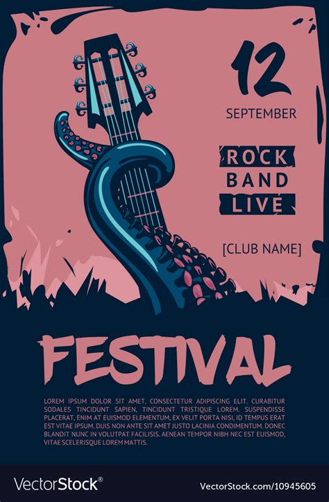 Music poster template for rock concert ... | Concert poster design, Music poster design, Music ...