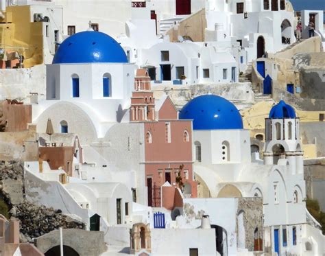 Blue Roofs Of Greece Santorini | Choose a Place for Relax | Santorini greece, Santorini, Greece ...