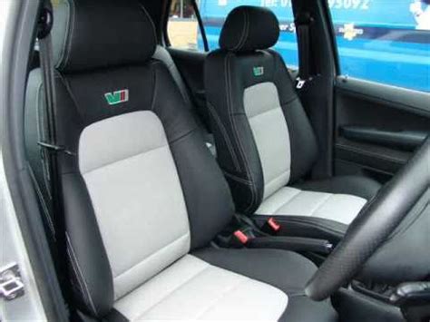 Bespoke leather interior for Skoda Fabia VRS by The Seat Surgeons - YouTube