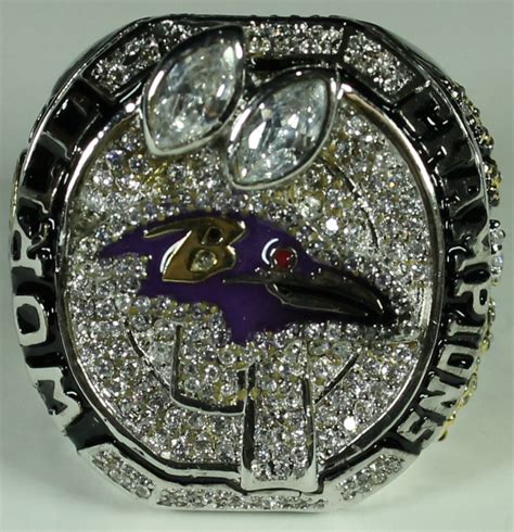 Ray Lewis Baltimore Ravens High Quality Replica 2012 Super Bowl XLVII Ring with Cherry Wood ...