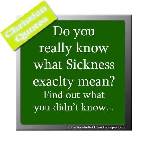 What Is Sickness - Do You Really Know What Sickness Means on the Bible? - Inspirational ...