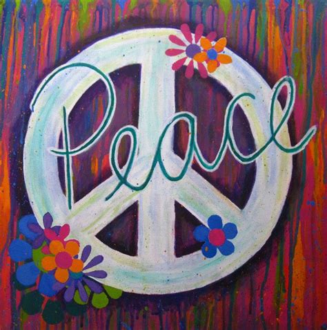 Groovy Peace Sign Painting by jessmarie5 on Etsy, $200.00 | Peace painting, Peace sign art ...