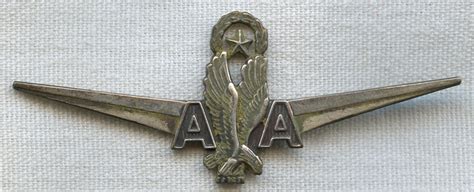 Circa 1960s Silver-Filled American Airlines Senior or Check Pilot Wing ...