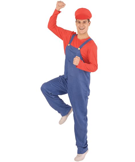 Red Plumber Costume for Men - Wholesale & Dropship | Goods By BC