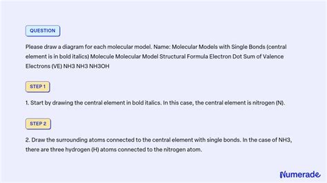 SOLVED: Please draw a diagram for each molecular model. Name: Molecular Models with Single Bonds ...