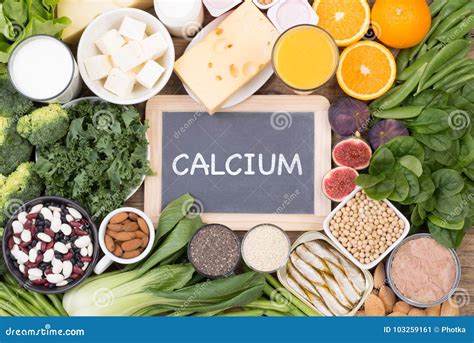 Calcium Food Sources, Top View Stock Image - Image of soya, vegetable ...