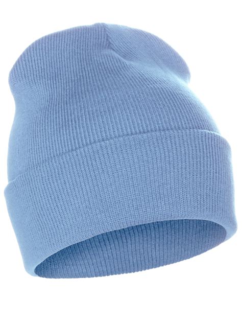 I&W Hatgear - Classic Plain Cuffed Beanie Winter Knit Hat Skully Cap, Sky Blue - Walmart.com ...