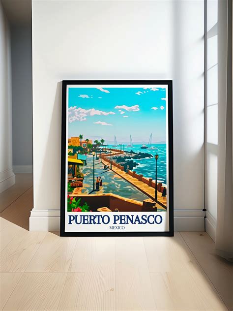 Puerto Peñasco Travell Art Malecon and Sea of Cortez Print Puerto Peñasco Malecon Art ...