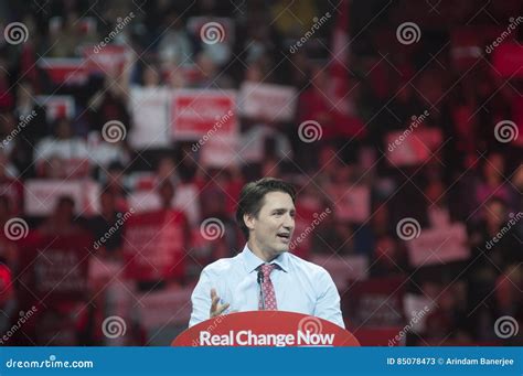 Justin Trudeau Election Rally Editorial Stock Photo - Image of campaign, contest: 85078473