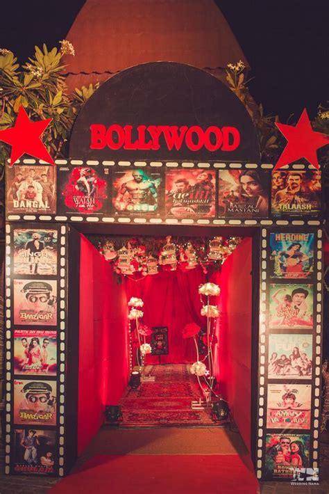 Photo of Bollywood theme sangeet entrance decor idea | Bollywood party ...