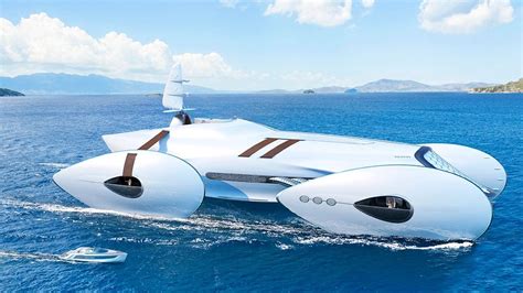 The aptly named 'Decadence' is a 264 feet long catamaran concept that is inspired by the car and ...