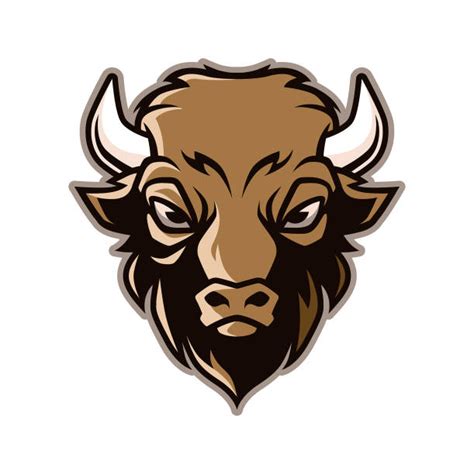 Bison Head Mascot Illustration Vector in Cartoon Style | Cartoon styles ...